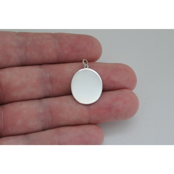 Sterling Silver Etched Fern and Mushroom Pendant - Picture 3 of 3